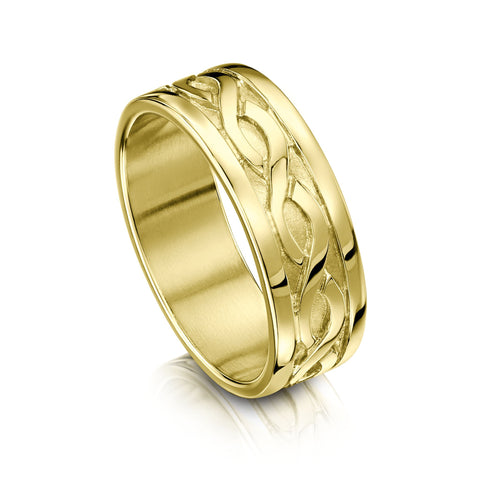 Pierowall Twist Celtic Ring in 18ct Yellow Gold by Sheila Fleet Jewellery