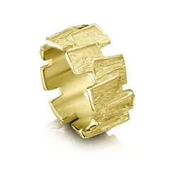 Flagstone Ring in 18ct Yellow Gold by Sheila Fleet Jewellery