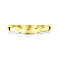 Contemporary Curve Wedding Band in 18ct Yellow Gold (RX176)