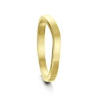 Contemporary Curve Wedding Band in 18ct Yellow Gold (RX176)