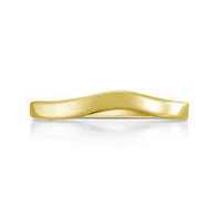 Contemporary Curve Wedding Band in 18ct Yellow Gold (to match DR181) by Sheila Fleet Jewellery
