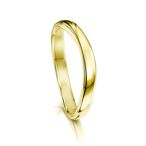 Wave Ring in 18ct Yellow Gold by Sheila Fleet Jewellery