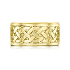 Book of Kells Dress Ring in 18ct Yellow Gold by Sheila Fleet Jewellery