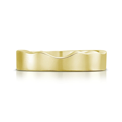 River Ripples Wedding Ring in 18ct Yellow Gold by Sheila Fleet Jewellery