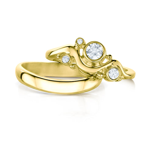 Cosmos Constellation Diamond Ring Set in 18ct Yellow Gold by Sheila Fleet Jewellery