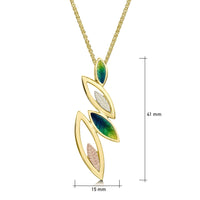 Seasons Spring Enamel Pendant in 18ct Yellow, White & Rose Gold by Sheila Fleet Jewellery