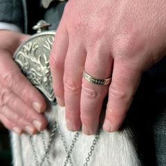 Ogham Ring in 9ct White Gold by Sheila Fleet Jewellery