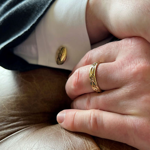 Sweetheart Ring in 9ct Yellow Gold by Sheila Fleet Jewellery