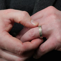 Runic Diamond Ring in 9ct White Gold by Sheila Fleet Jewellery