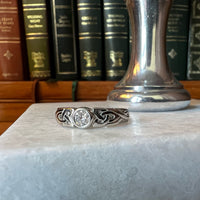 Celtic Knotwork Diamond Solitaire Ring in Platinum