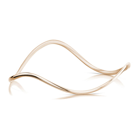 Tidal Single Bangle in 9ct Rose Gold by Sheila Fleet Jewellery