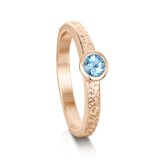 Matrix Blue Topaz Ring in 9ct Rose Gold by Sheila Fleet Jewellery