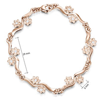 Diamond Daisies 12-flower Bracelet in 9ct Rose Gold
