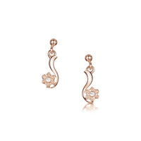 Diamond Daisies 9ct Rose Gold Drop earrings