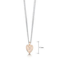 Secret Hearts Diamond Pendant Necklace in 9ct Rose Gold by Sheila Fleet Jewellery