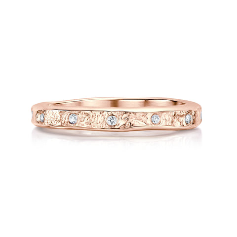 Matrix 12-Diamond Band in 9ct Rose Gold by Sheila Fleet Jewellery