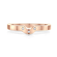 Diamond Arch Wedding Band in 9ct Rose Gold (to match DR179) by Sheila Fleet Jewellery