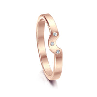 Diamond Arch Wedding Band in 9ct Rose Gold (to match DR179) by Sheila Fleet Jewellery