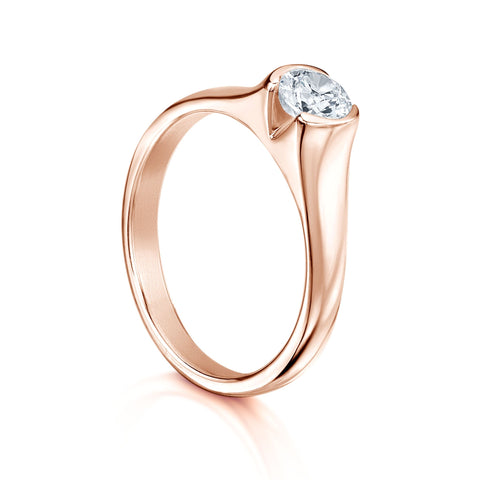 North Star 0.5ct Diamond Ring in 9ct Rose Gold by Sheila Fleet Jewellery