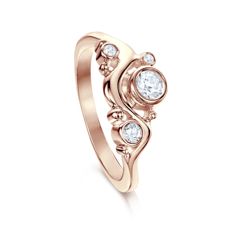 Cosmos Constellation Ring in 9ct Rose Gold by Sheila Fleet Jewellery