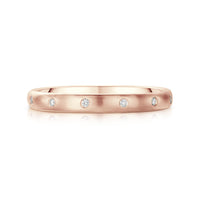 Traditional 12-diamond 3mm Wedding Ring in 9ct Rose Gold by Sheila Fleet Jewellery