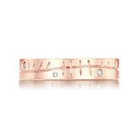 Ogham Diamond ring in 9ct Rose Gold by Sheila Fleet Jewellery