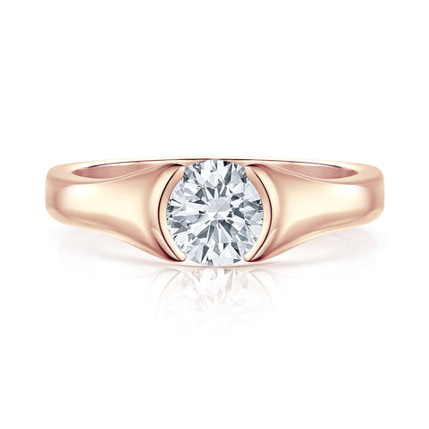 Venus 1.0ct Solitaire Diamond Ring in 9ct Rose Gold by Sheila Fleet Jewellery