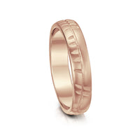 Ogham Small Ring in 9ct Rose Gold by Sheila Fleet Jewellery