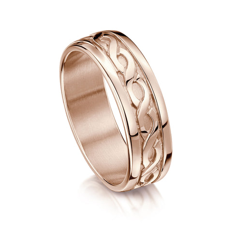 Pierowall Twist Celtic Ring in 9ct Rose Gold by Sheila Fleet Jewellery