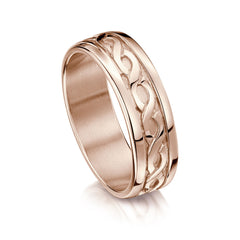 Pierowall Twist Celtic Ring in 9ct Rose Gold by Sheila Fleet Jewellery