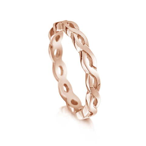 Celtic Twist Band in 9ct Rose Gold by Sheila Fleet Jewellery