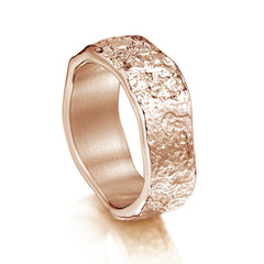 Matrix Texture Band in 9ct Rose Gold by Sheila Fleet Jewellery
