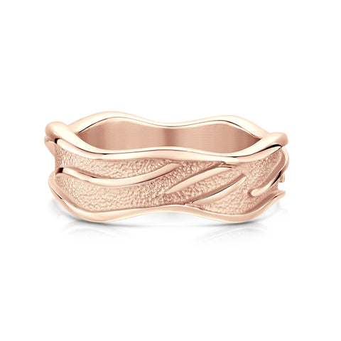 Sea Motion Ring in 9ct Rose Gold by Sheila Fleet Jewellery