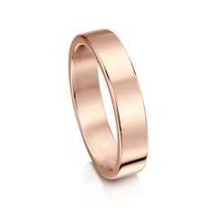 Contemporary 4mm Wedding Ring in 9ct Rose Gold by Sheila Fleet Jewellery