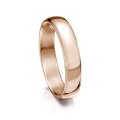 Traditional 4mm Wedding Ring in 9ct Rose Gold by Sheila Fleet Jewellery