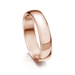 Traditional 5mm Wedding Ring in 9ct Rose Gold by Sheila Fleet Jewellery