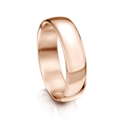 Traditional 6mm Wedding Ring in 9ct Rose Gold by Sheila Fleet Jewellery