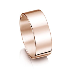 Contemporary 8mm Wedding Ring in 9ct Rose Gold by Sheila Fleet Jewellery