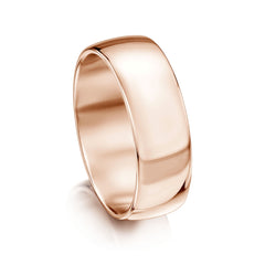 Traditional 8mm Wedding Ring in 9ct Rose Gold by Sheila Fleet Jewellery