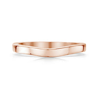 Contemporary Curve Wedding Band in 9ct Rose Gold (RX176)