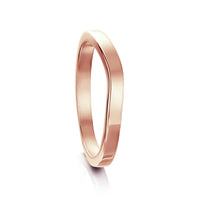 Contemporary Curve Wedding Band in 9ct Rose Gold (RX176)
