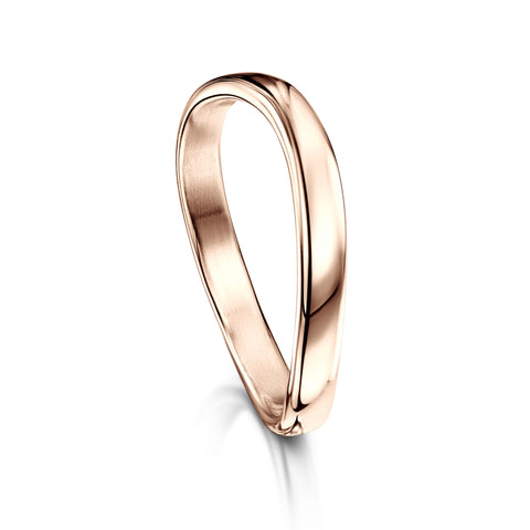 Wave Ring in 9ct Rose Gold by Sheila Fleet Jewellery