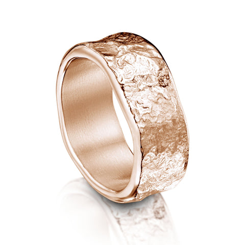 Matrix 8mm Band in 9ct Rose Gold by Sheila Fleet Jewellery