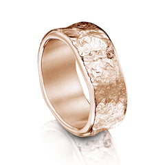 Matrix 8mm Band in 9ct Rose Gold by Sheila Fleet Jewellery