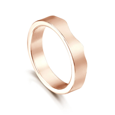 River Ripples Wedding Ring in 9ct Rose Gold by Sheila Fleet Jewellery