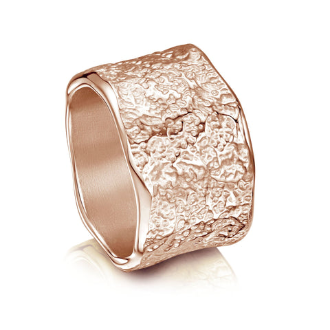 Matrix 13mm Band in 9ct Rose Gold by Sheila Fleet Jewellery