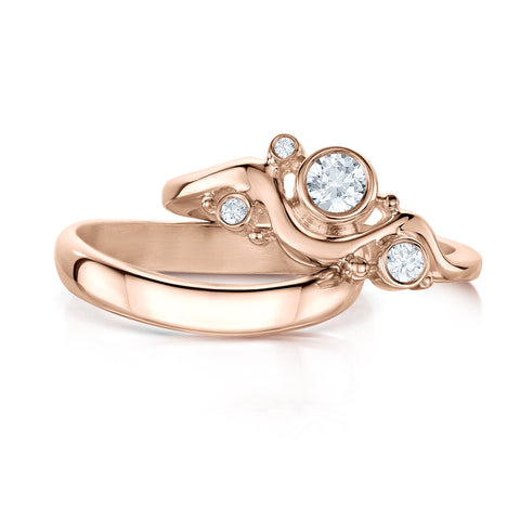 Cosmos Constellation Diamond Ring Set in 9ct Rose Gold by Sheila Fleet Jewellery