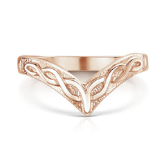 Wishbone Celtic Ring in 9ct Rose Gold by Sheila Fleet Jewellery