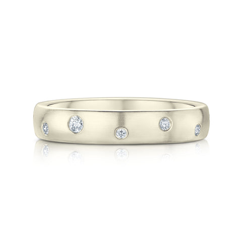 Traditional 12-diamond 4mm Constellation Ring in 9ct White Gold by Sheila Fleet Jewellery