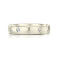 Traditional 12-diamond 4mm Constellation Ring in 9ct White Gold by Sheila Fleet Jewellery